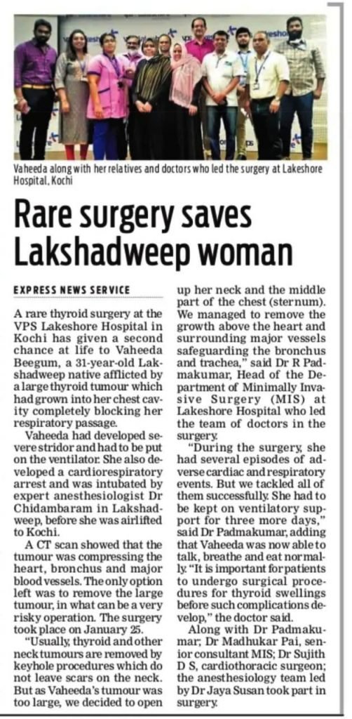 Thyroid Surgery - VPS Lakeshore Hospital Kochi