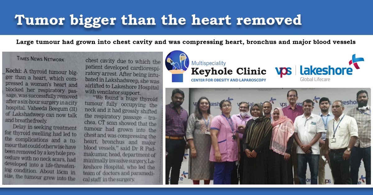 Thyroid Tumor removed VPS Lakeshore Hospital Kochi